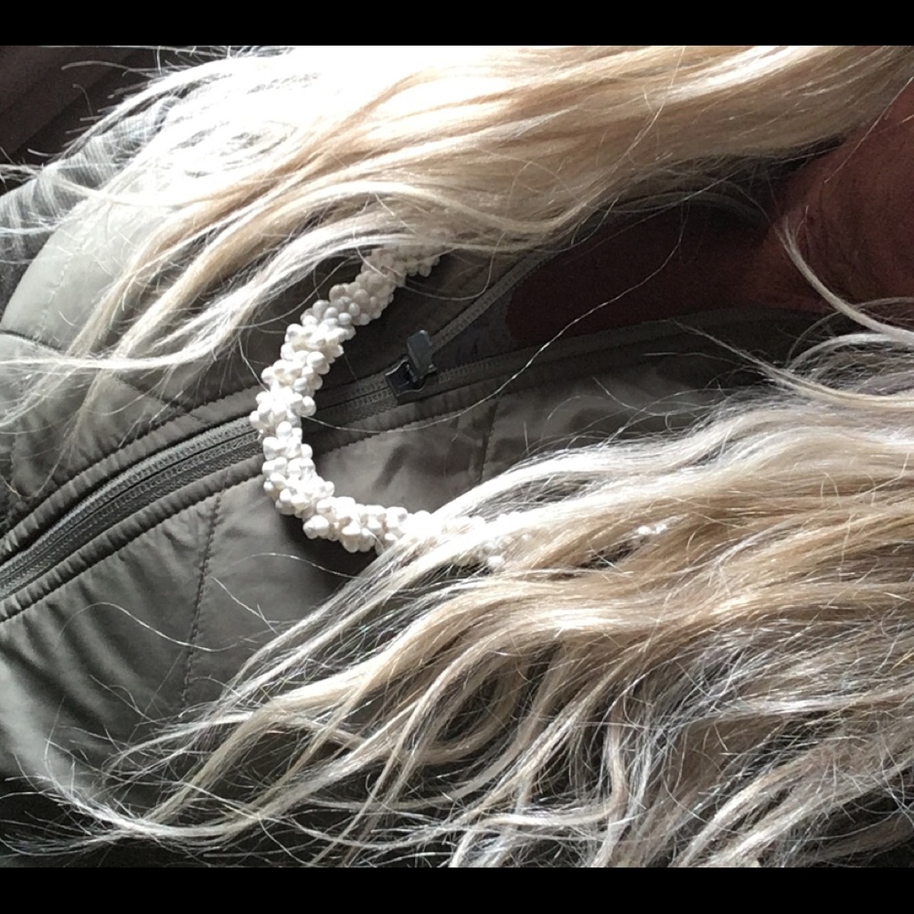Gorgeous tiny shell thick long necklace, handmade,  beautiful